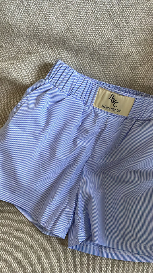 Lula Boxer Shorts - Blue Pinstripe